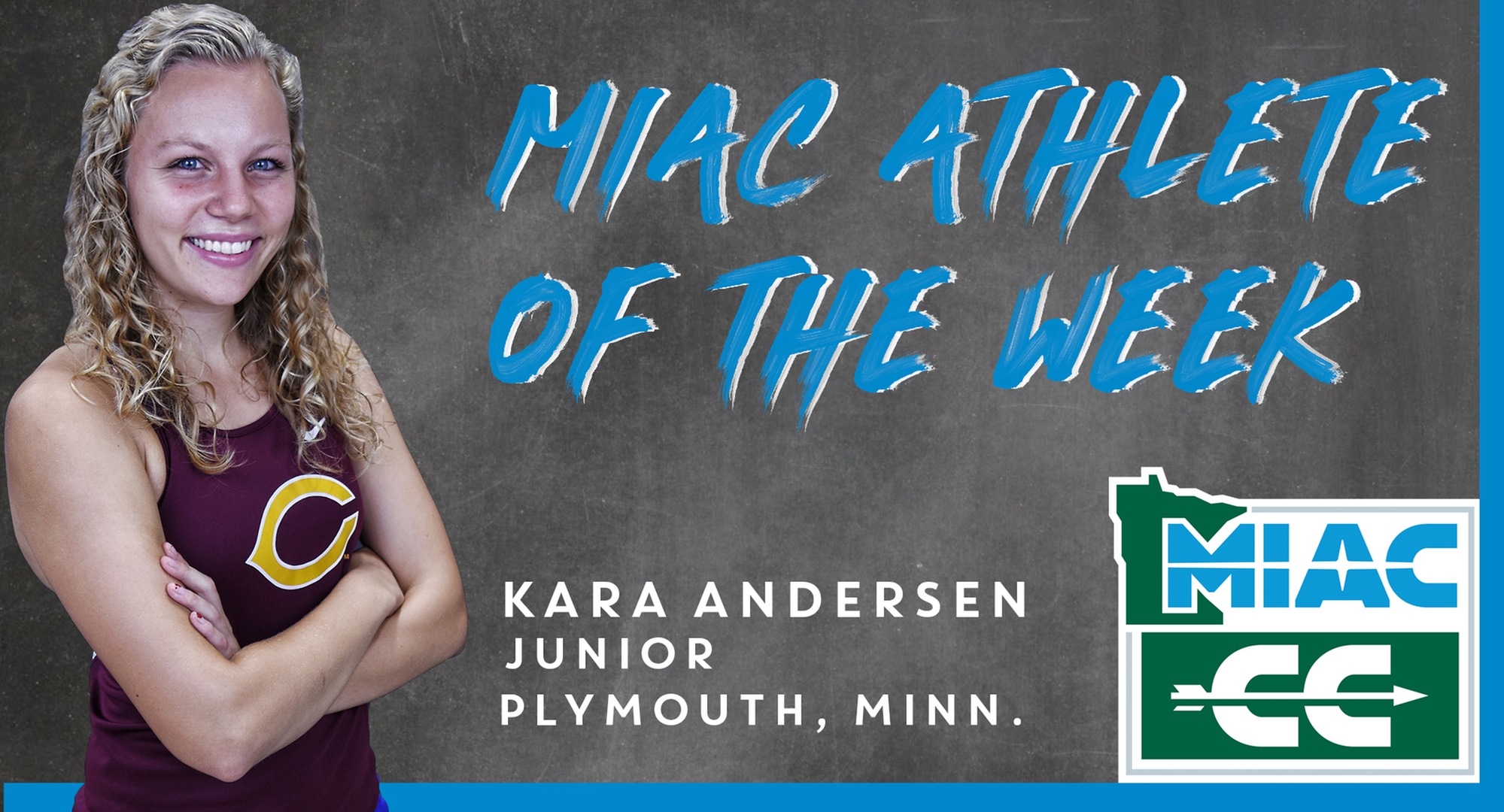 Junior Kara Andersen was named the MIAC Athlete of the Week after winning the Jamestown Invitational.