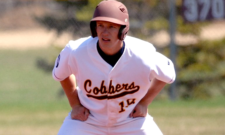 Senior Devin Johnson went 4-for-5 in the Cobbers' 12-10 win over Hanover and has helped CC win their first five games of 2015.