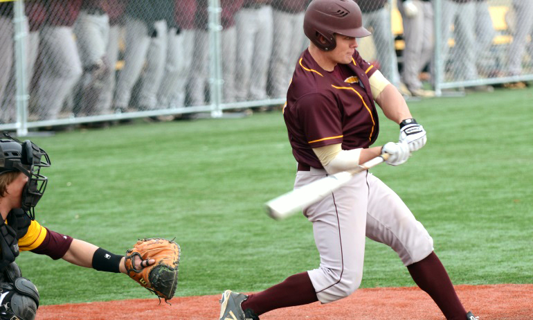 Aaron Green hit a grand slam in game 2 of the Cobbers' split at Augsburg. He now has a team-leading seven HR's.