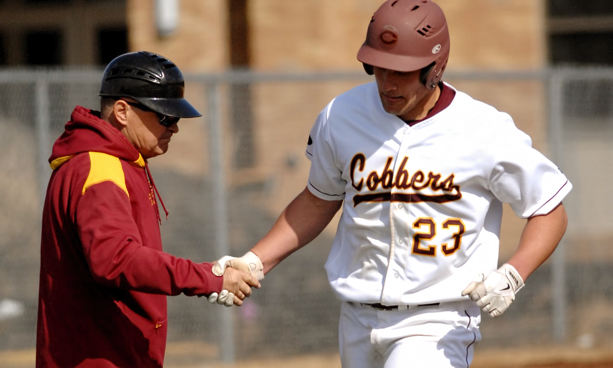 Senior Tim Carlson led the Cobbers in hitting in Florida with a .368 average. He also pitched in two games including a huge sixth inning in CC's second-game win over John Carroll.