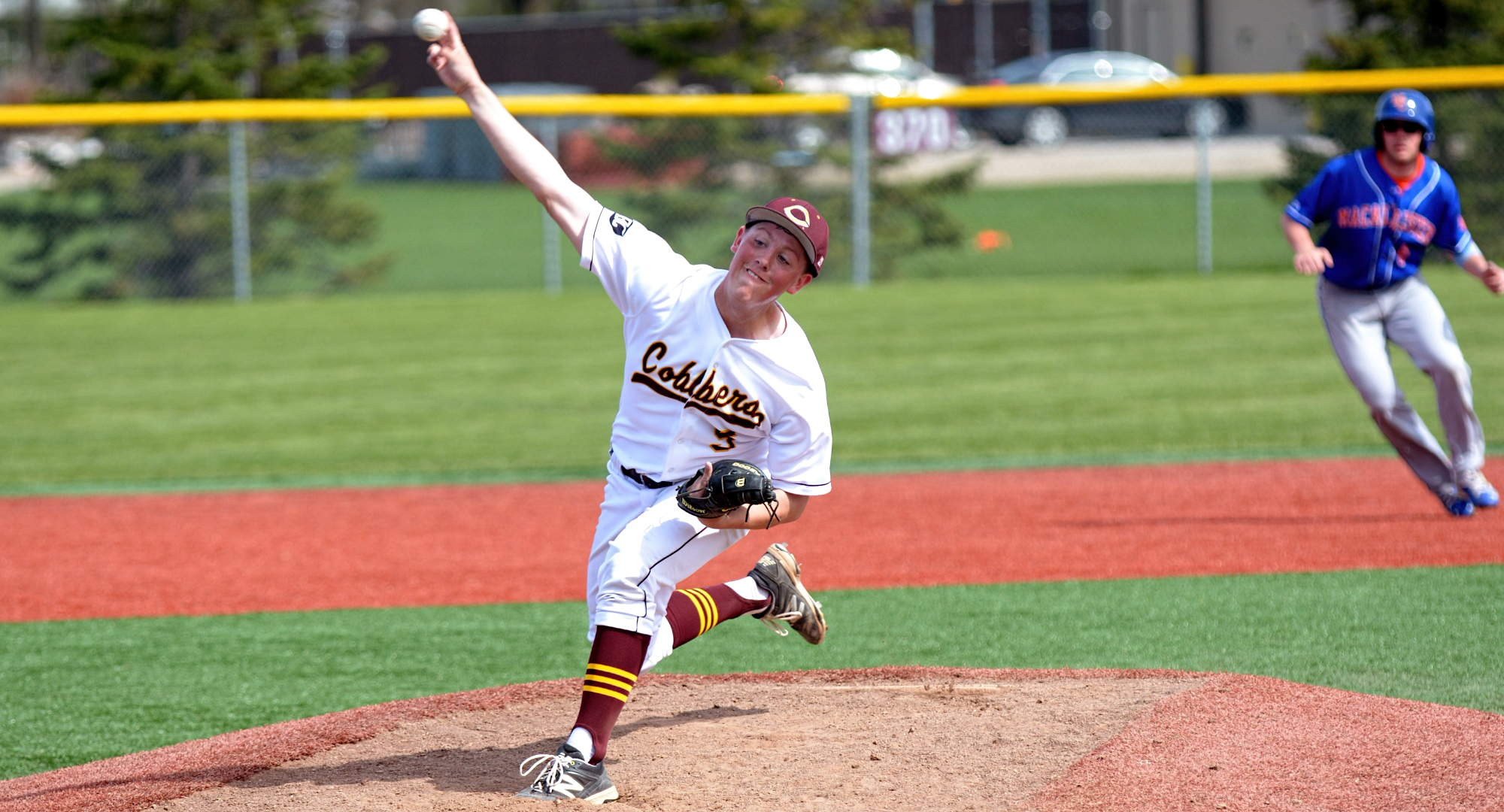 Junior Cole Christensen pitched a complete-game five-hitter  to earn the win in the Cobbers' 3-1 victory over Wartburg in the final game in Florida.