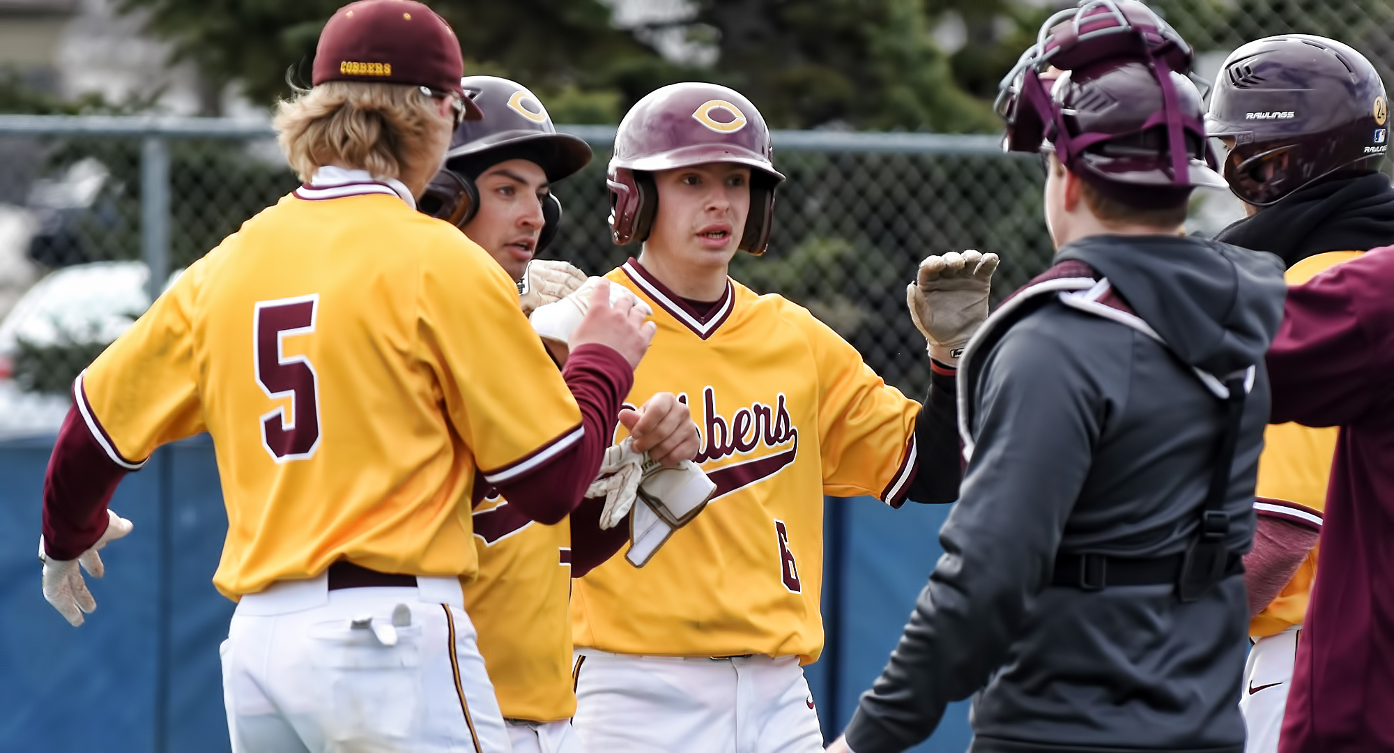 Senior Nate Hoeft had a hit in Game 2 of the Cobbers' split at St. Olaf.