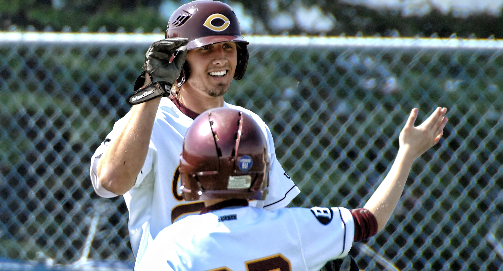 Austin Ver Steeg pitched a complete-game shutout and hit the game-winning home run in the Cobbers' 2-0 Game 1 win over Pitt.-Greensburg.