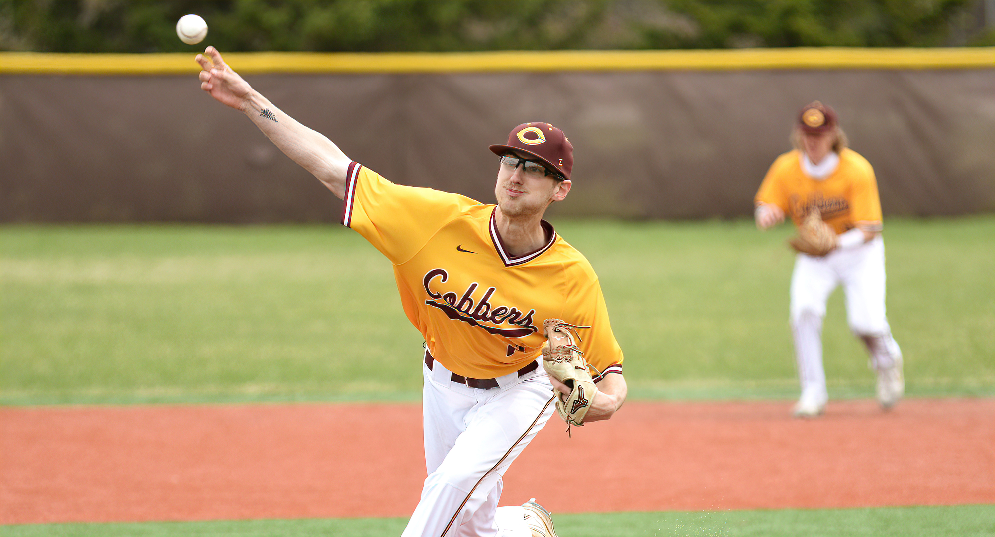 Junior Ashwin Stratton pitched 7.0 scoreless innings to help Concordia beat MSOE 5-2. He didn't allow a walk and struck out seven to earn the win.