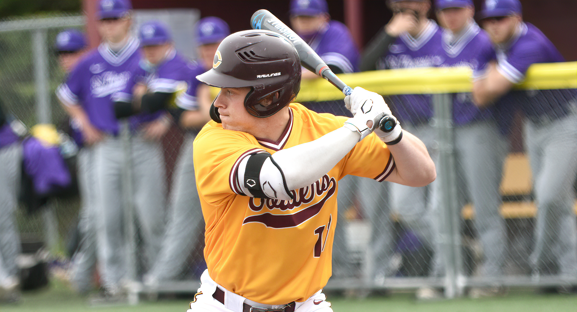 Senior Andy Gravdahl had one of the Cobbers' four hits in their game with Waynesburg. Gravdahl was 1-for-4 and has hit safely in all three games.