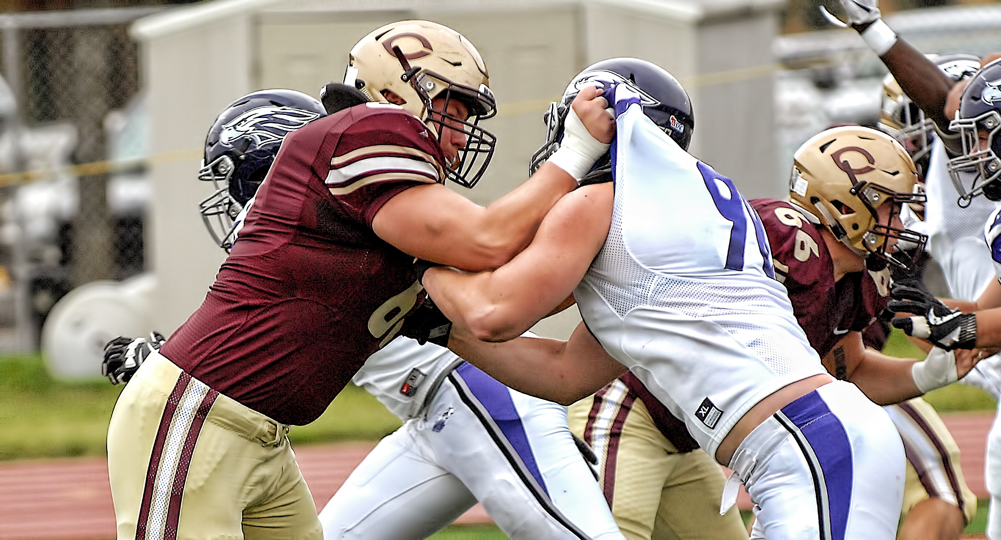Hans Solberg has blossomed into of the the best lineman in the MIAC.
