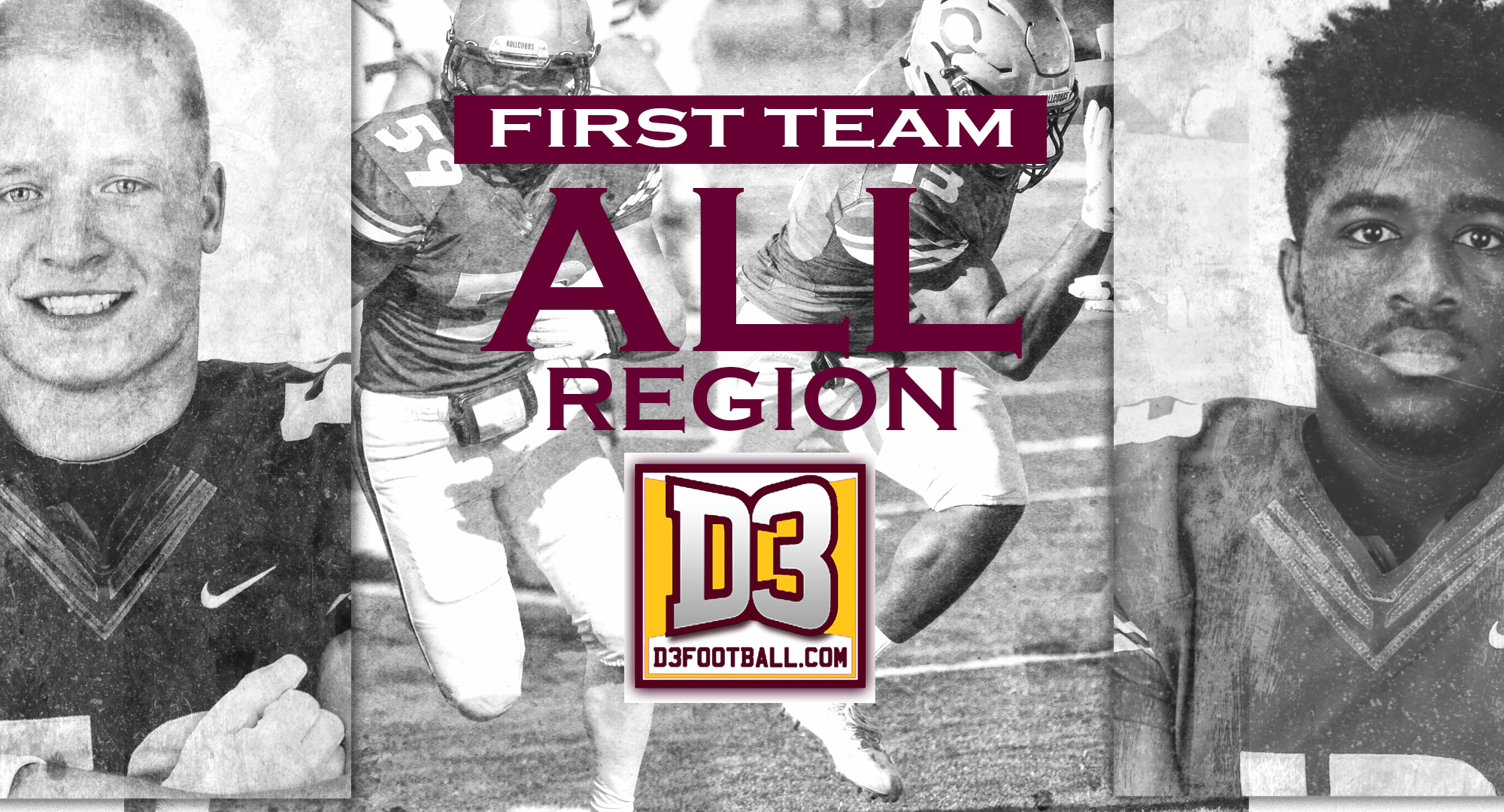 Alex Berg (L) and Willie Julkes both earned D3football.com All-West Region honors.