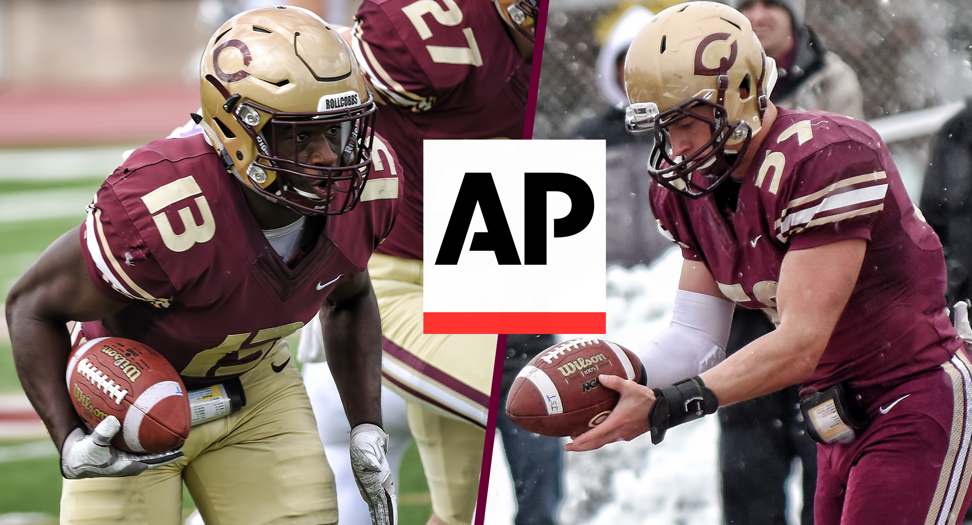 Cobber seniors Willie Julkes (L) and Alex Berg were both named the AP All-American Teams.