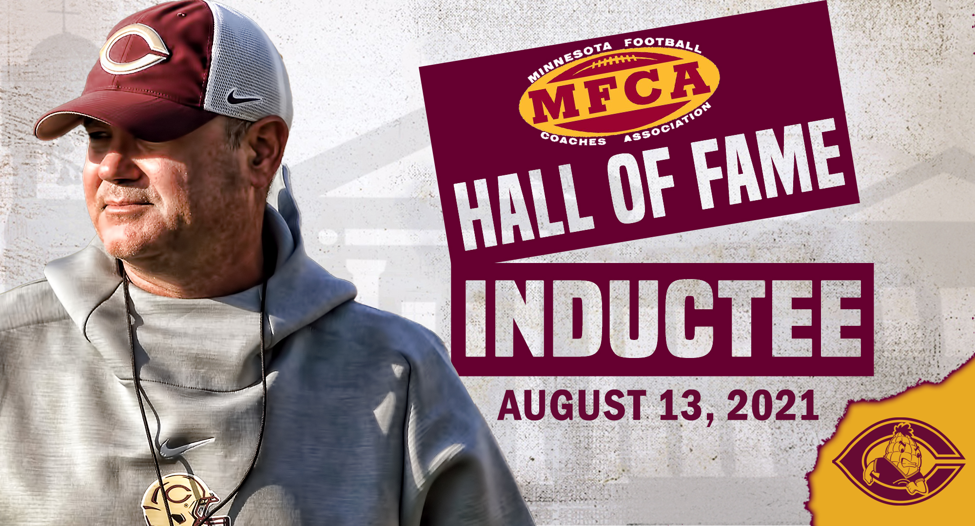 Concordia head coach Terry Horan will be inducted into the Minnesota Football Coaches Association (MFCA) Hall of Fame on Friday, August 13.