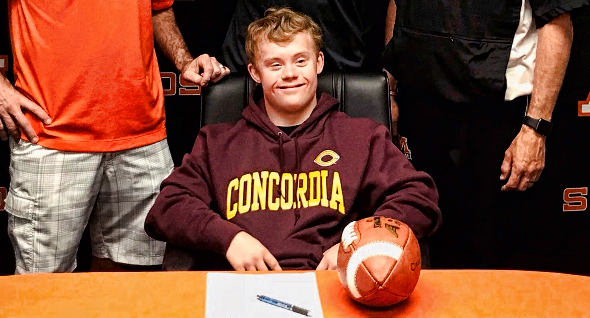 Beloved Moorhead HS manager Sam Beedy signed his letter of intent to bring his talents to Concordia.