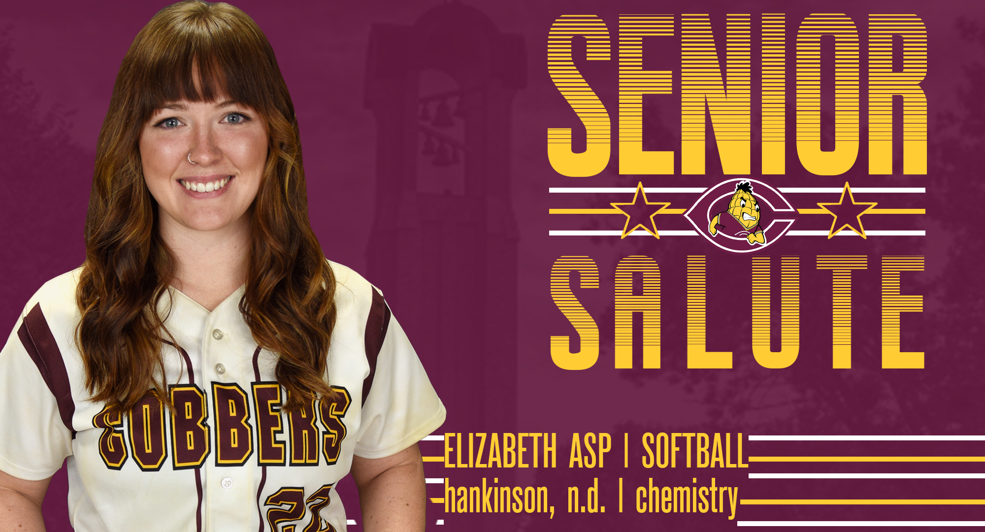 Senior Elizabeth Asp has played in 77 games for Cobber softball and has a .324 career batting average.