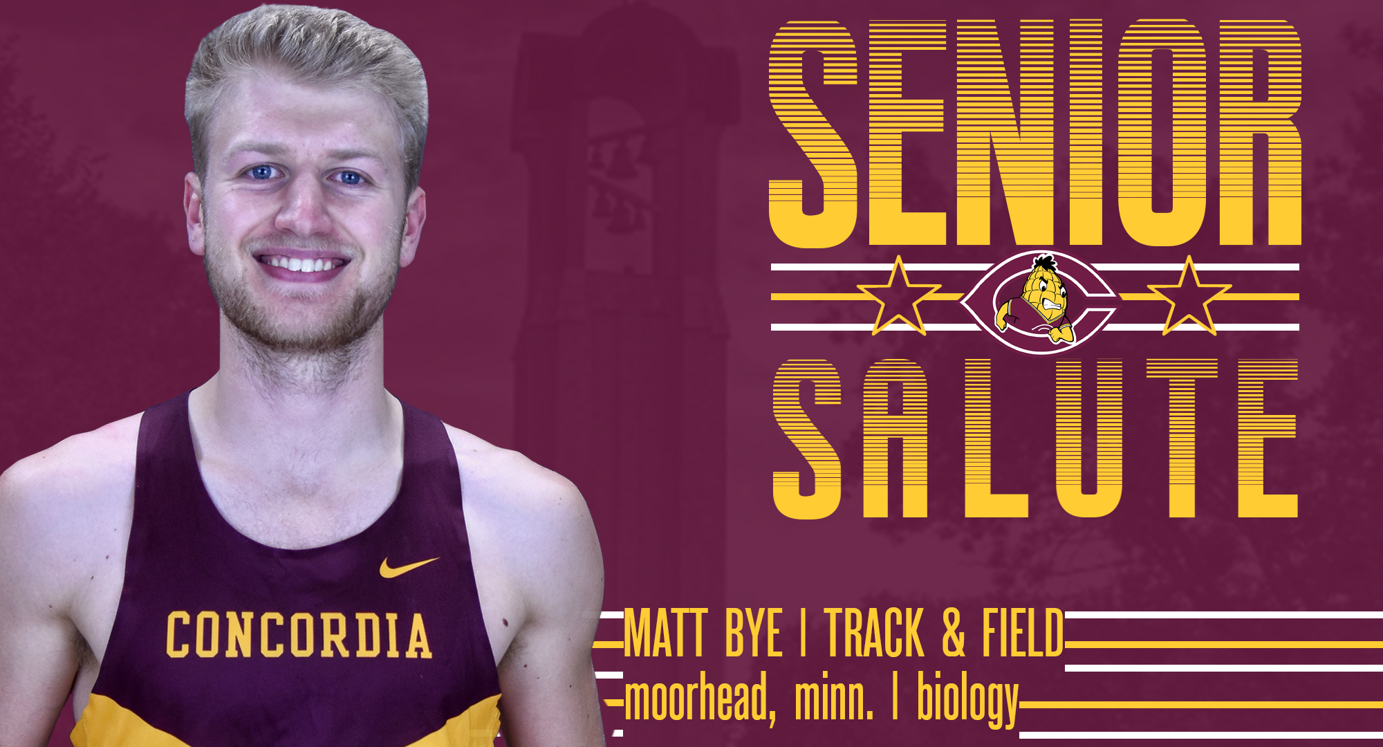 Senior men's track and field All-American Matt Bye