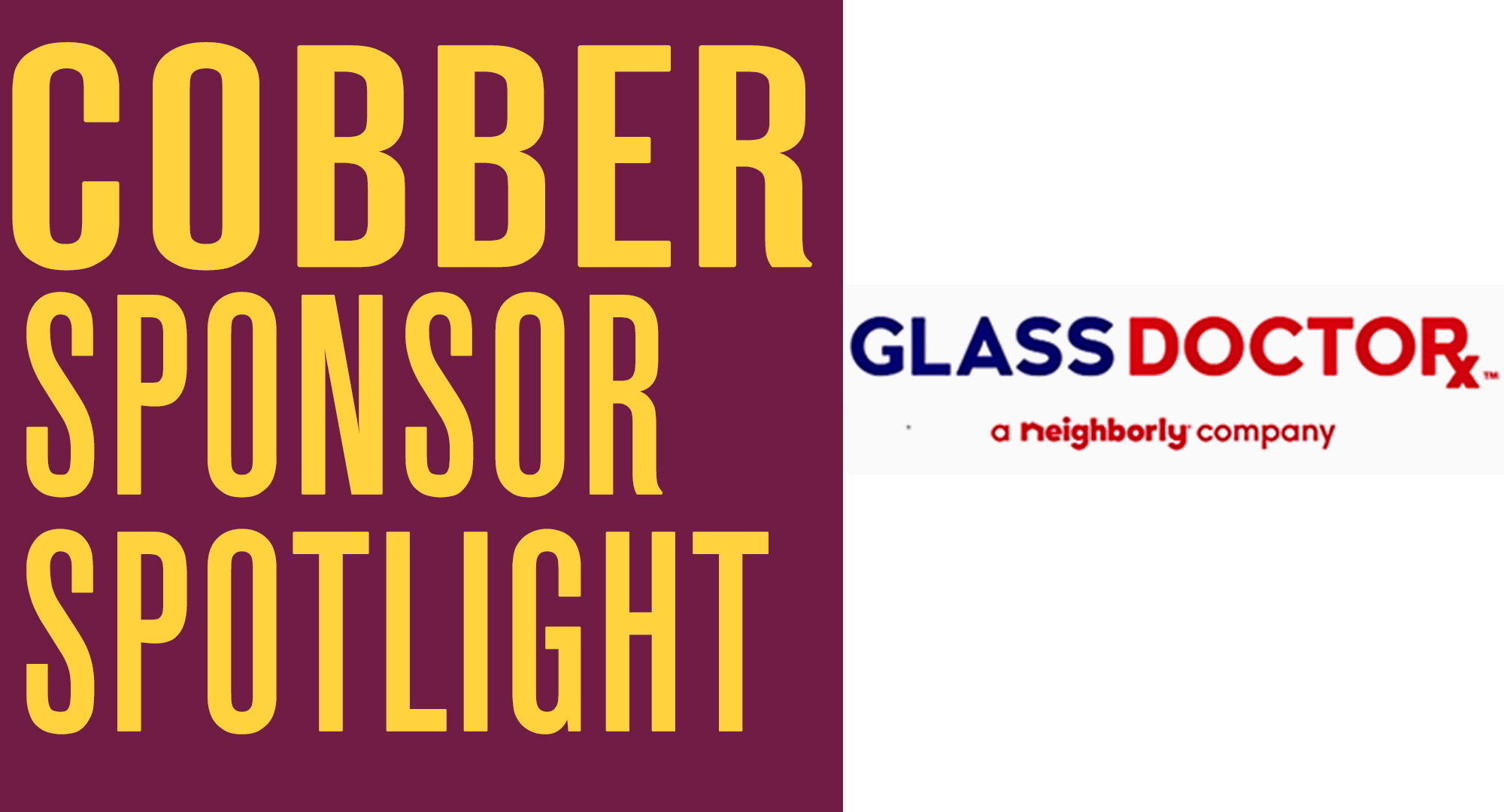 Cobber Sponsor Spotlight - Glass Doctor