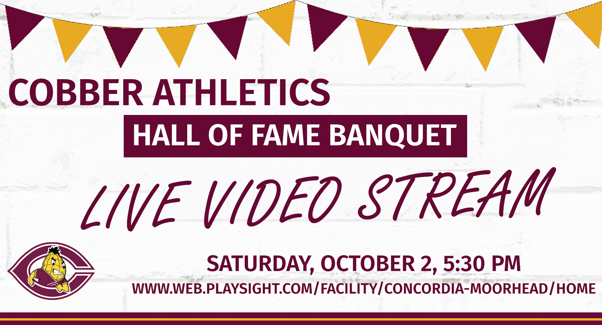 Cobber Athletic Hall of Fame Live Stream