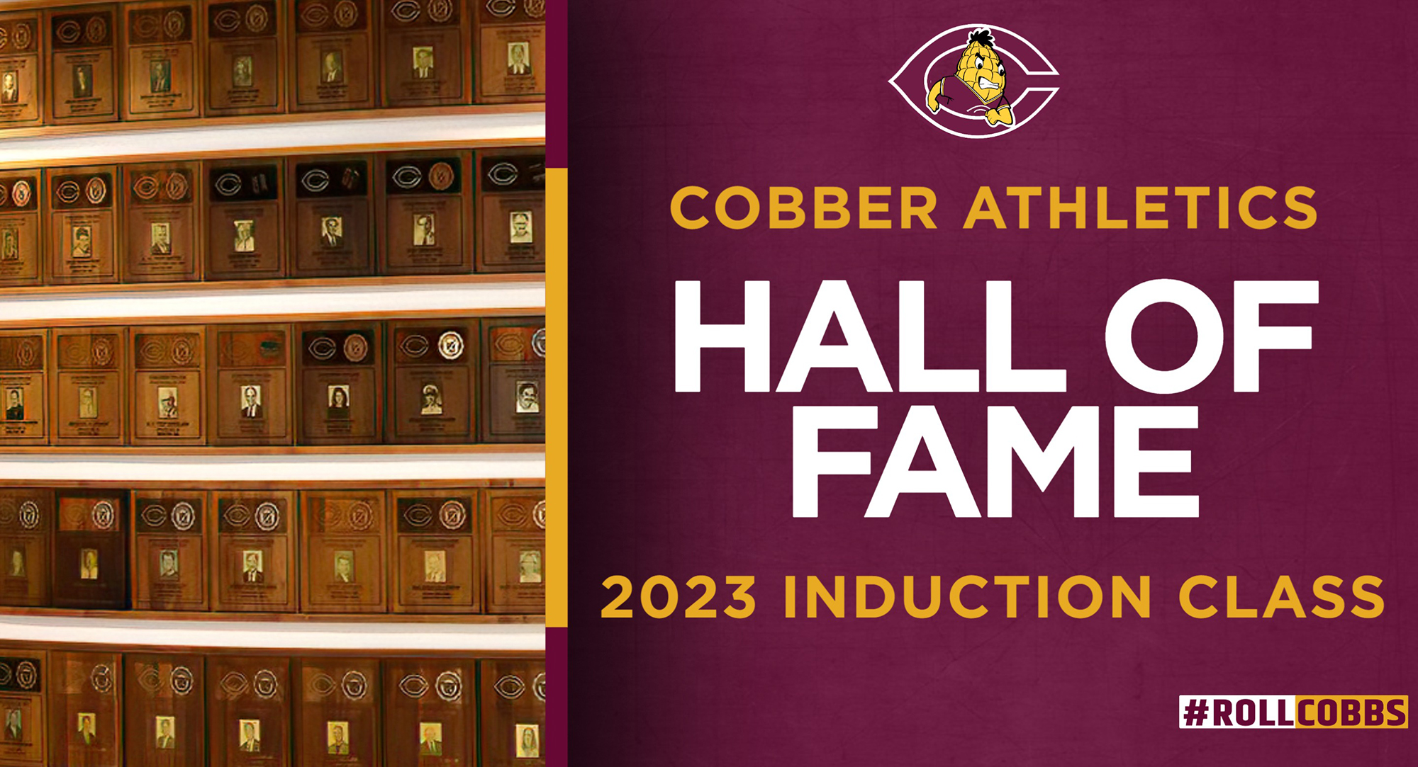 Athletic Director Rachel Bergeson announced the 2023 Cobber Athletics Hall of Fame class which includes five former standout student-athletes.