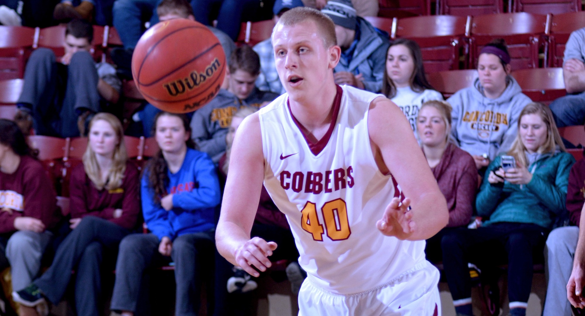 Cobber junior Austin Heins went 8-for-9 from the floor and finished with a game-high 17 points in Concordia's game at Augsburg.