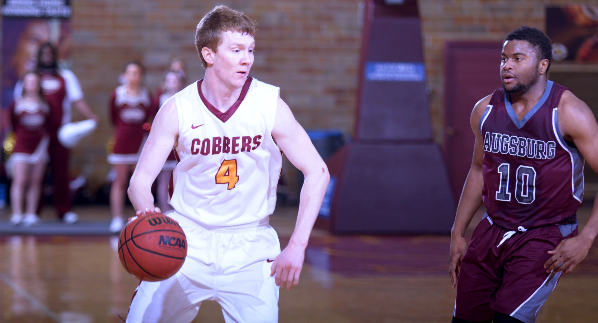 Senior guard Collin Larson scored a season-high 20 points in the Cobbers' game at Augsburg.