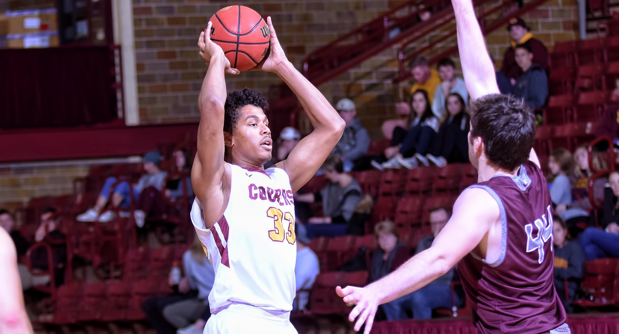 Junior Ty Setness put up career high numbers in points and rebounds in his first collegiate start in the Cobbers' game at Martin Luther.