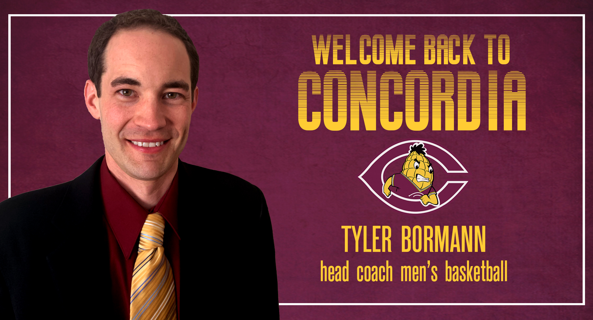 Tyler Bormann became the 12th head coach in the history of the Cobber men's basketball program.