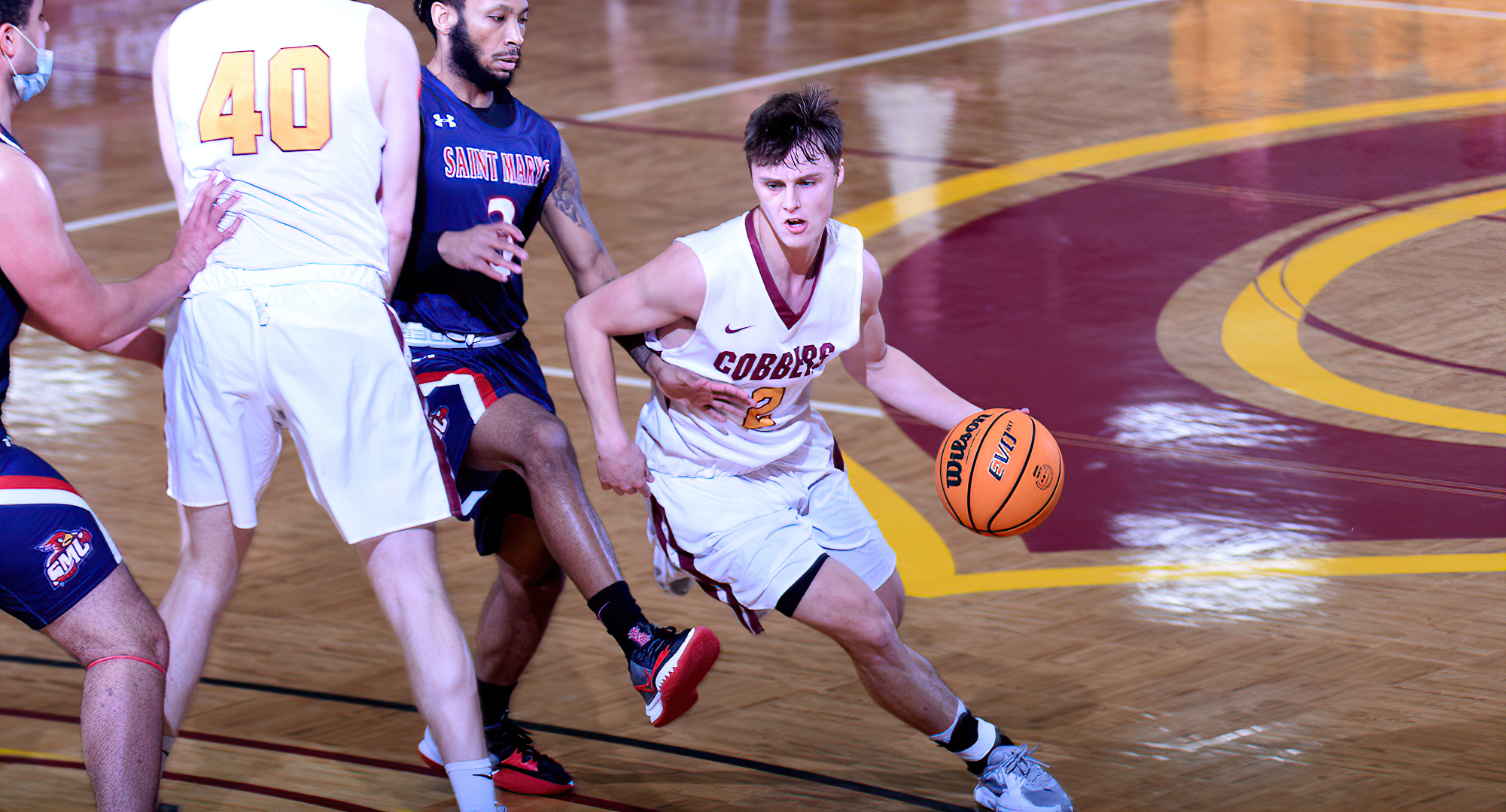 Jackson Jangula drained the game-winning 3-pointer in the waning seconds of play to give the Cobbers a 1-point win at St. Mary's.