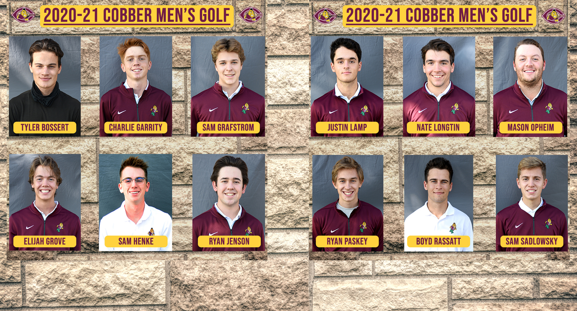 2020-21 Cobber Men's Golf Team