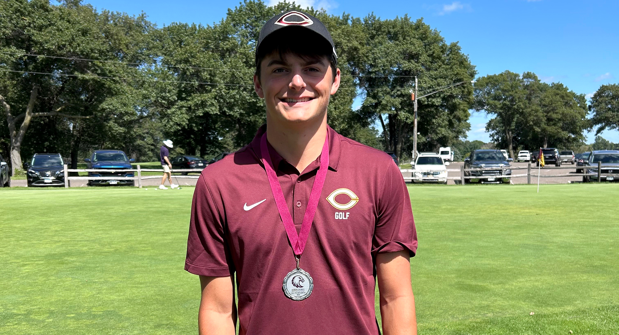 Ryan Engel finished in a tie for third place at the season-opening Augsburg Invite. He shot a 148 (72-76) in his first meet as a Cobber.