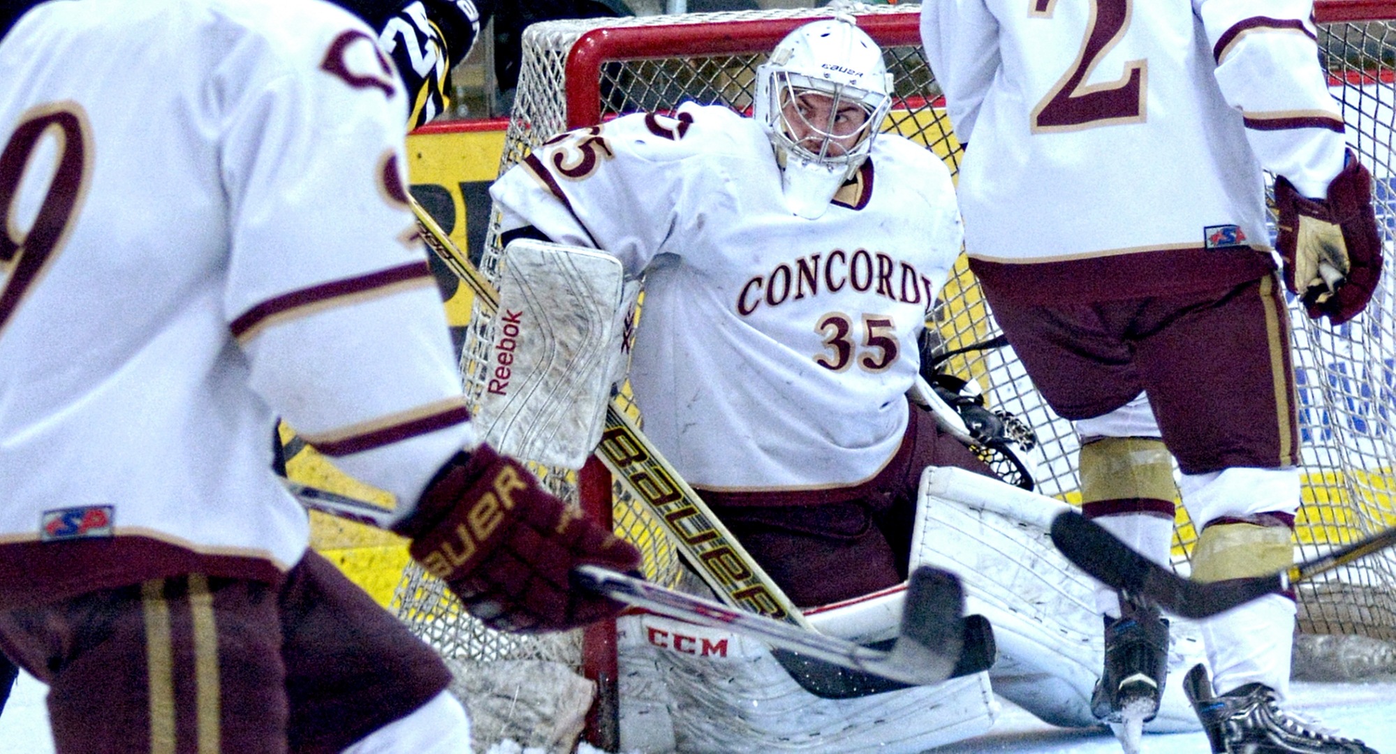 Freshman goalie Sam Nelson made 42 saves in the Cobbers' series finale at St. Thomas.