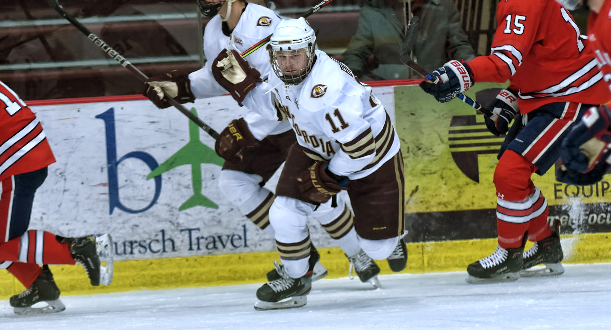 Jacen Bracko had a team-high five shots on goal in the Cobbers' series finale with St. Mary's.