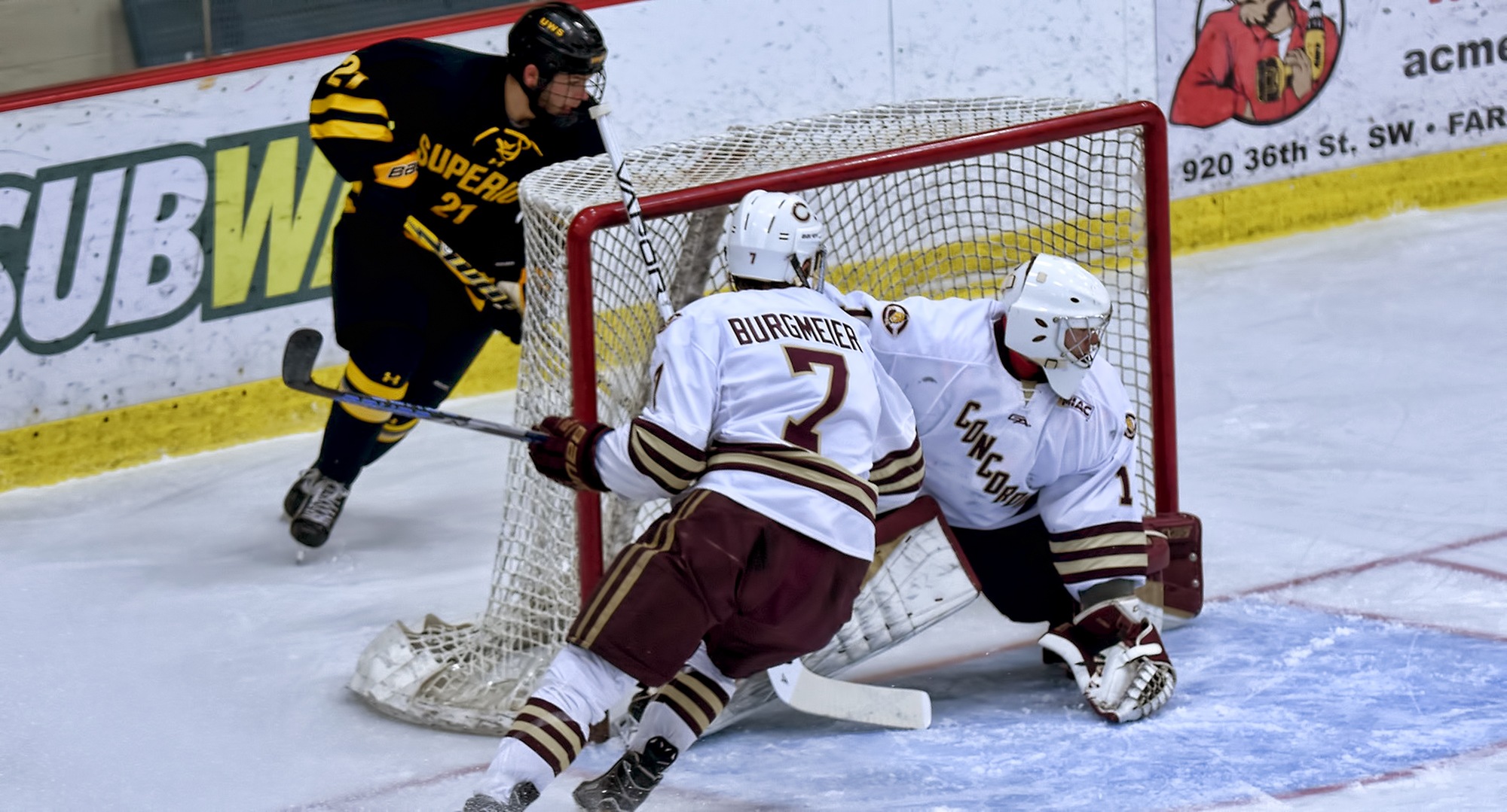 Senior goalie Jacob Stephan made 35 saves in the Cobbers' game at Wis.-Superior.