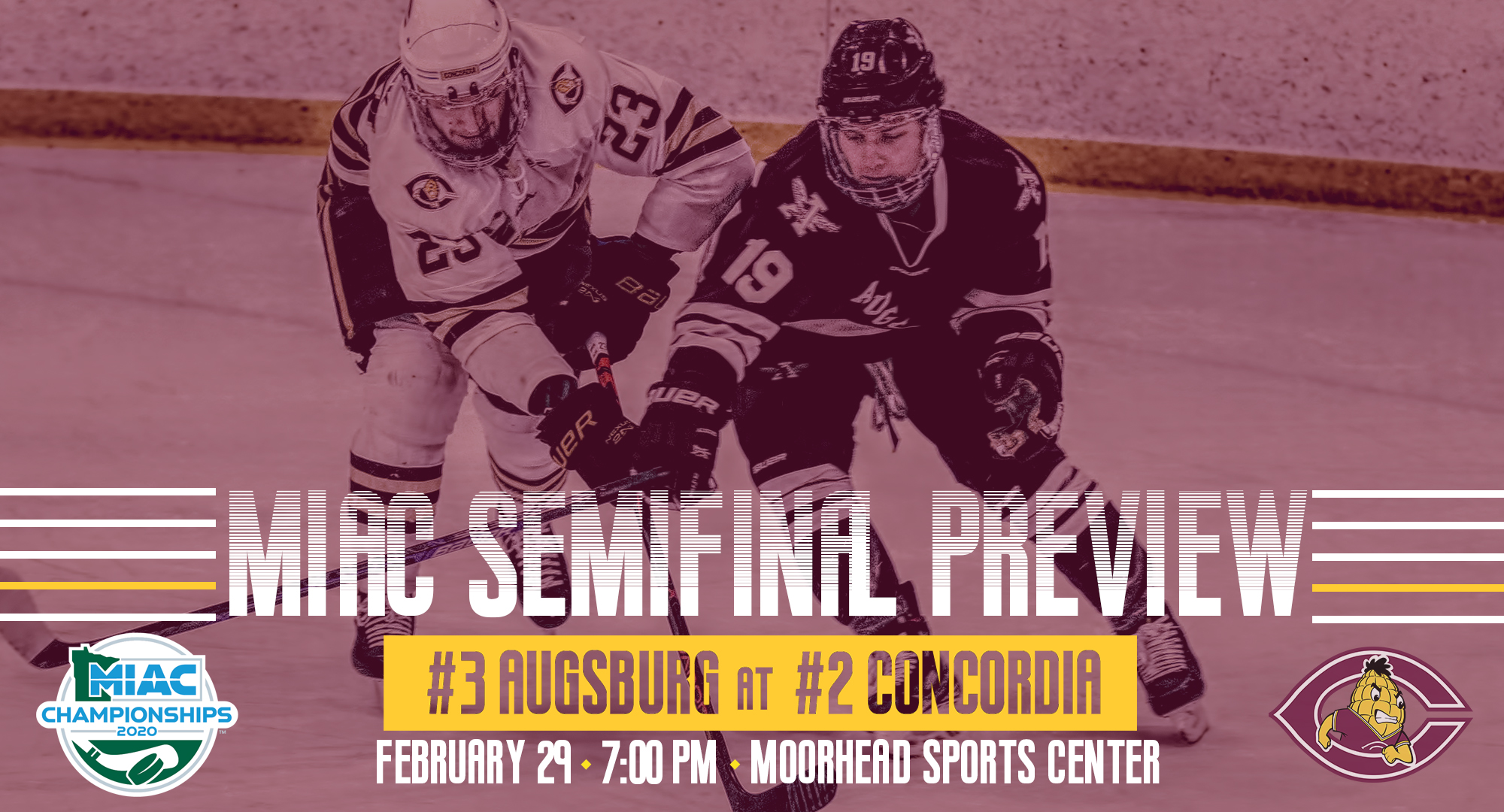 Concordia hosts Augsburg in the semifinals of the MIAC playoffs.