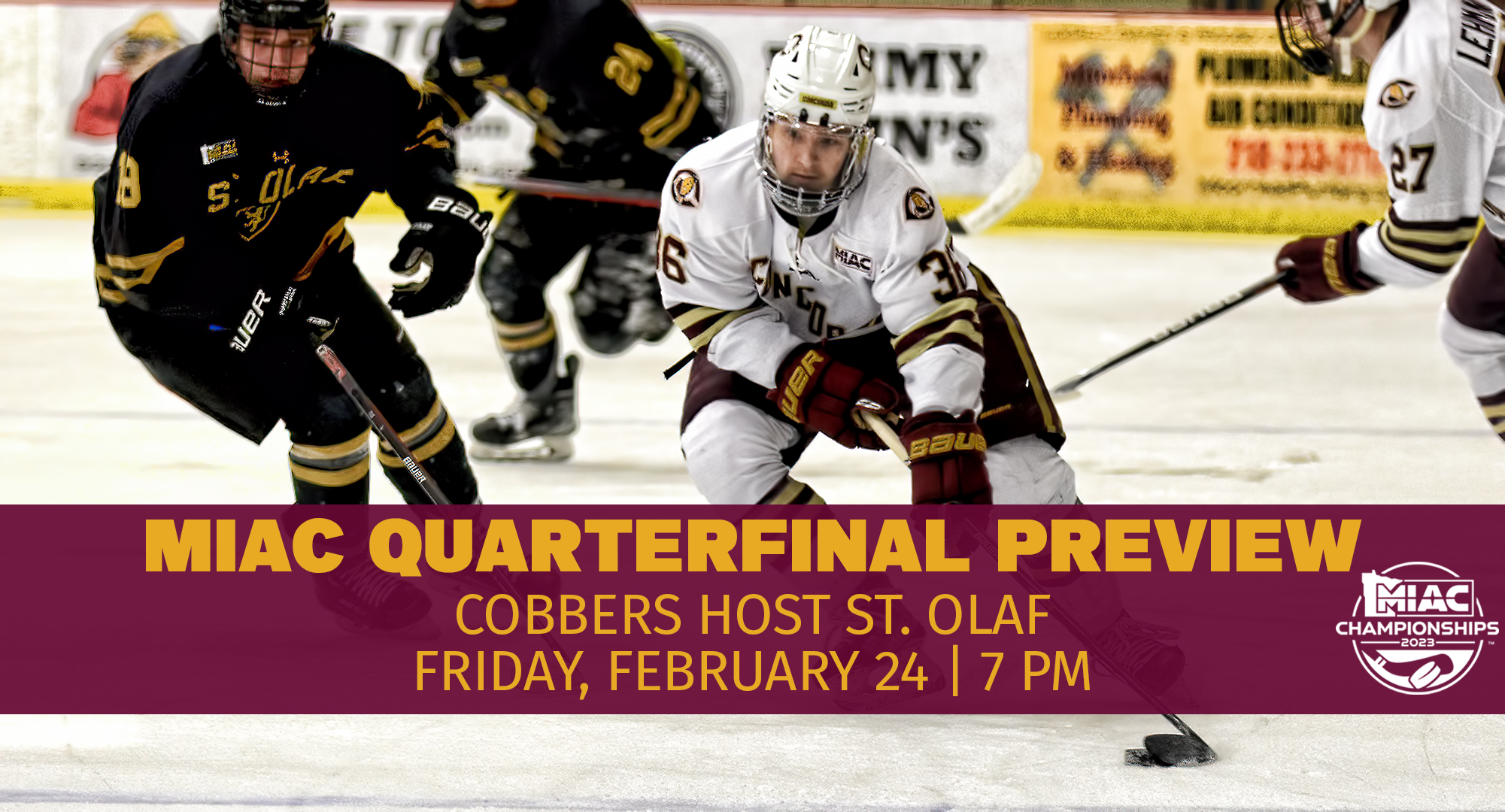 Concordia hosts St. Olaf in the quarterfinals of the MIAC playoffs which is a rematch from last season's quarterfinal game in Moorhead.