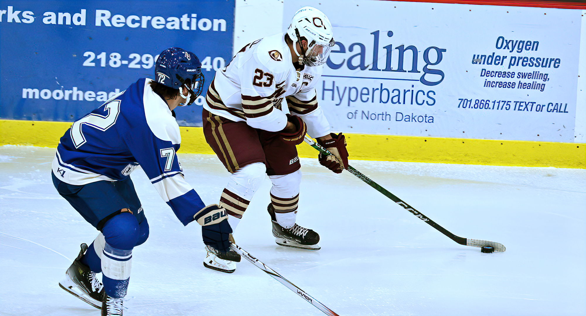 Cole O'Connell had a goal and as assists in the Cobbers' series finale game at Marian.