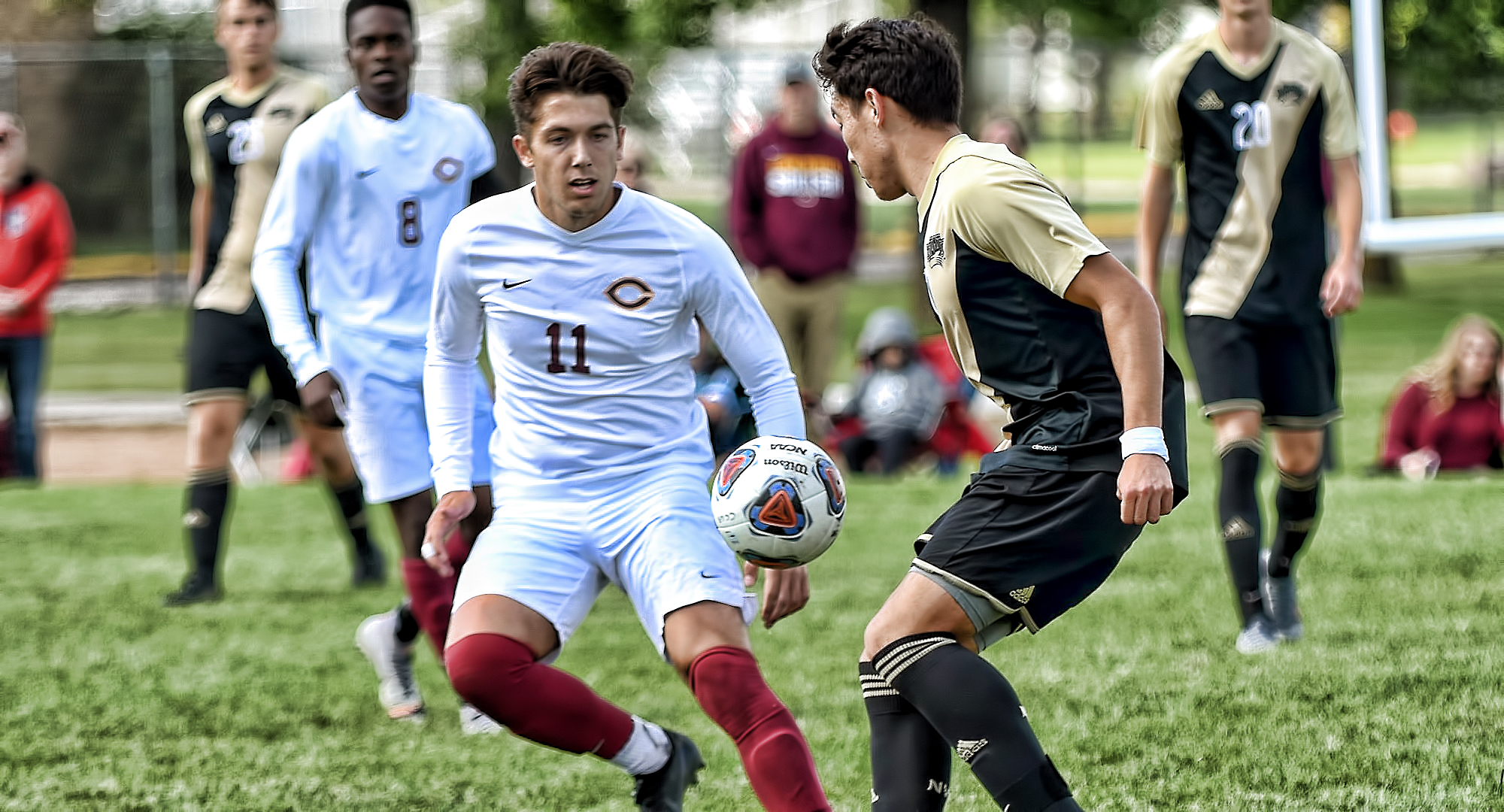 Sophomore Nate Weaver scored the game-tying goal in the second half in the Cobbers' 1-1 2OT tie at Wis.-Superior.
