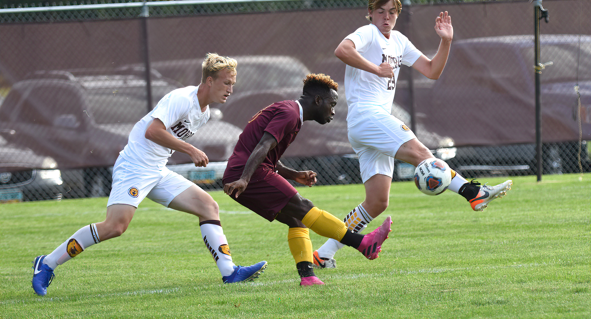 Junior Telvin Vah had a goal and an assist in the Cobbers' season-opening win over Minn.-Morris.