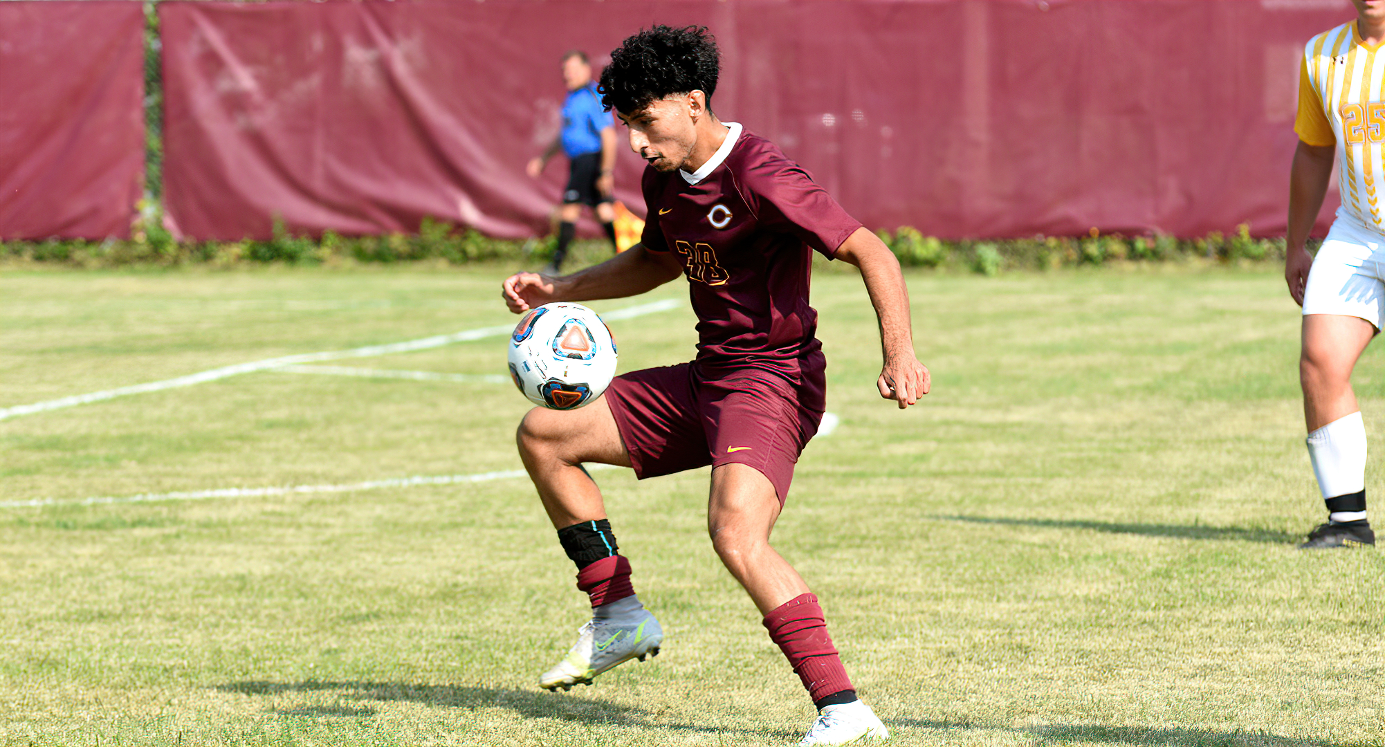 Freshman Yousif Alshihmani scored his first collegiate goal in the Cobbers' game at St. John's.