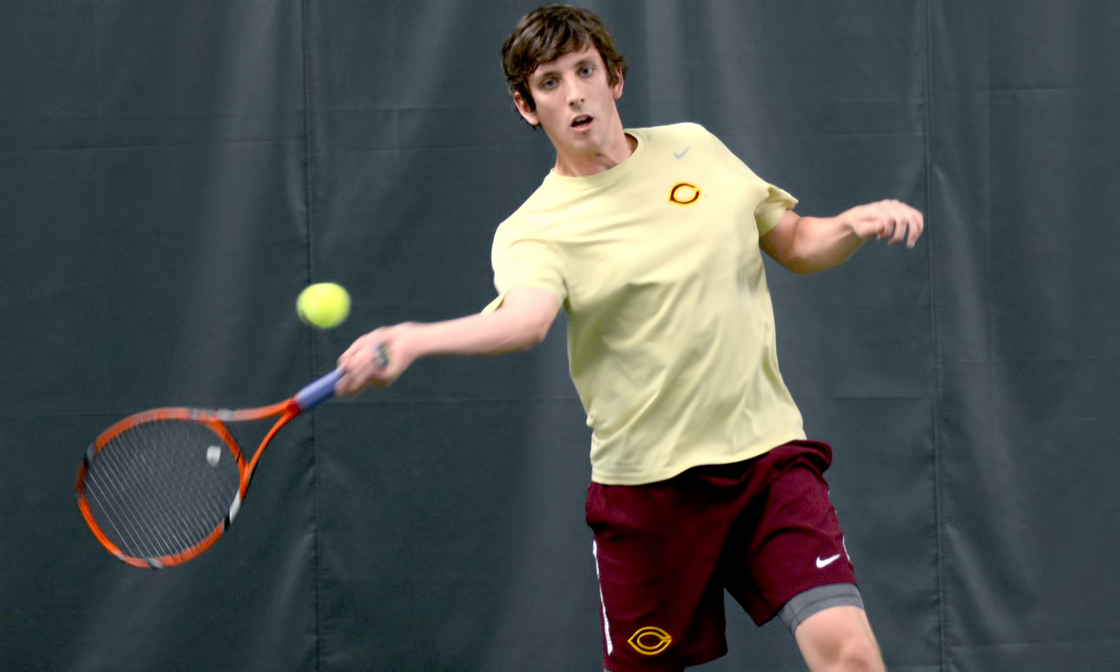 Senior Austin Storm partnered with Jesse Schneeberger to earn an 8-5 win at No.3 doubles in the Cobbers' match at St. Scholastica.
