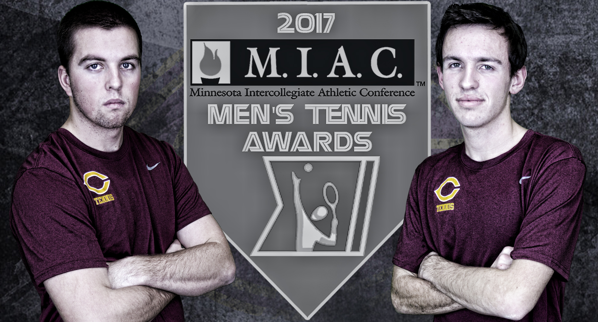 Junior Isaac Toivonen (L) and freshman David Youngs were named to the MIAC All-Conference Team.