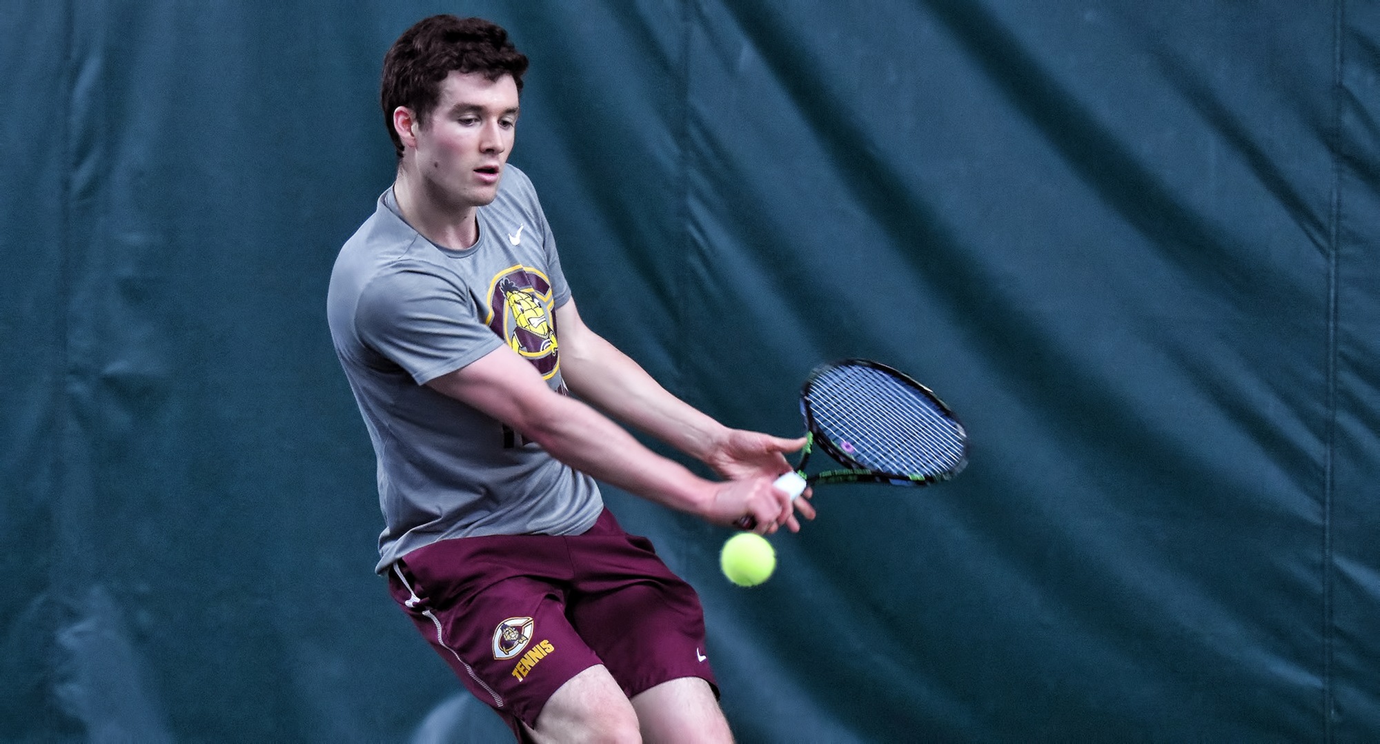 Erik Porter was one of four seniors who helped the Cobbers post a complete 9-match bagel in the season opener at Crown.