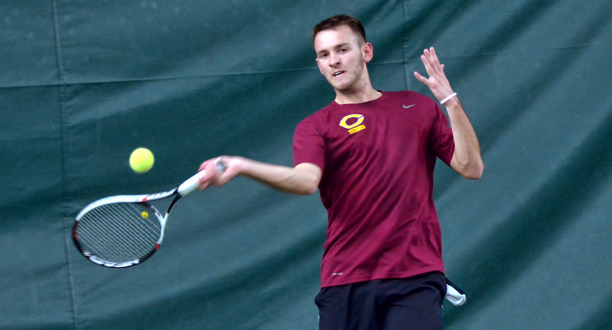 Senior David Youngs earned his team-leading fifth singles win of the year in the Cobbers' match at St. John's.