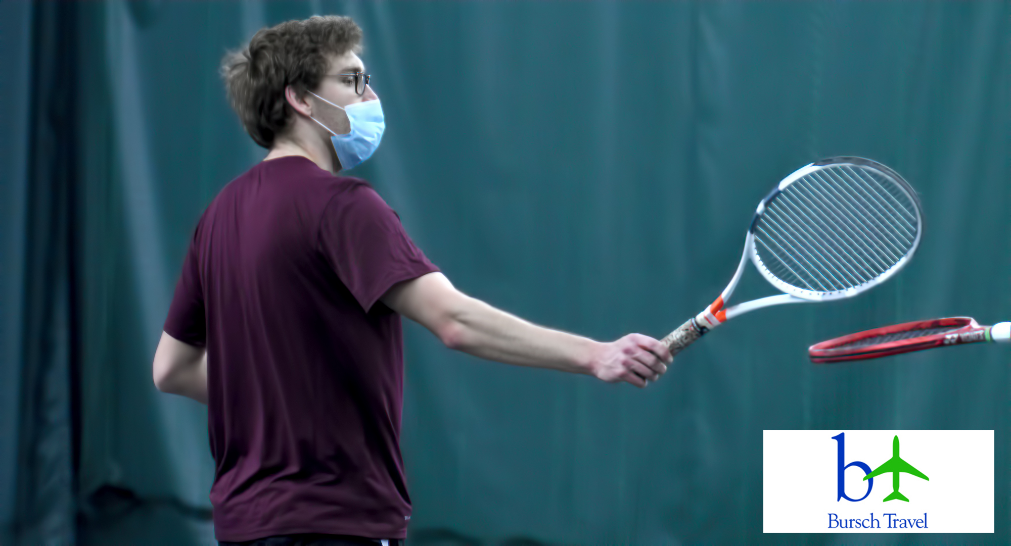 Senior Jake Peters won his No.6 singles match 6-2, 6-0 in the Cobbers' match against St. Scholastica. It was his second straight victory and eighth in his career in maroon and gold.