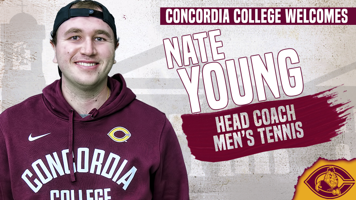 Nate Young has been named the new head coach for the men's tennis program. Young, who is the head coach for the Fargo Shanley HS girls' team, was the assistant for both Cobber programs last season.