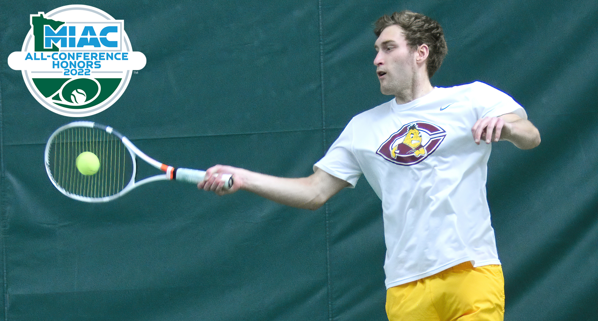Senior Jake Peters was named to the MIAC All-Conference Honorable Mention Team in singles play for the 2022 season.