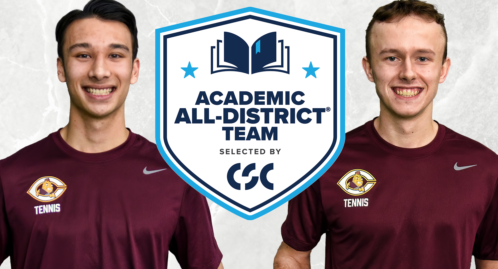 Sophomores Kai Pierce and Logan Sandberg were named to the 2024 College Sports Communicators (CSC) Academic All-District Team.