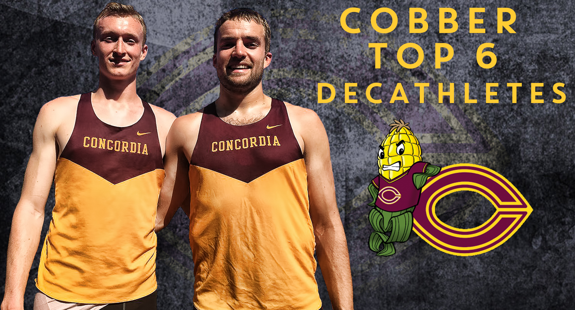 Jackson Schepp (L) and Joe Hendrickson both posted all-time Top 6 scores in the decathlon at the North Central Invite.