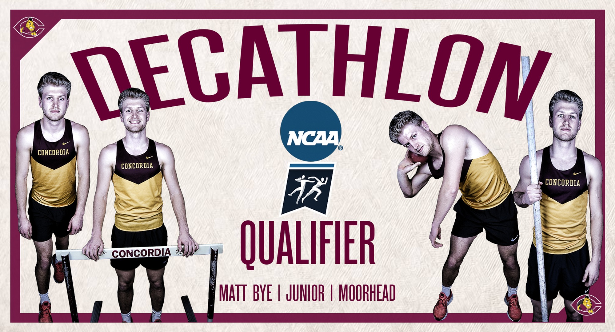 Matt Bye qualified for his second straight NCAA National Outdoor Meet in the decathlon.