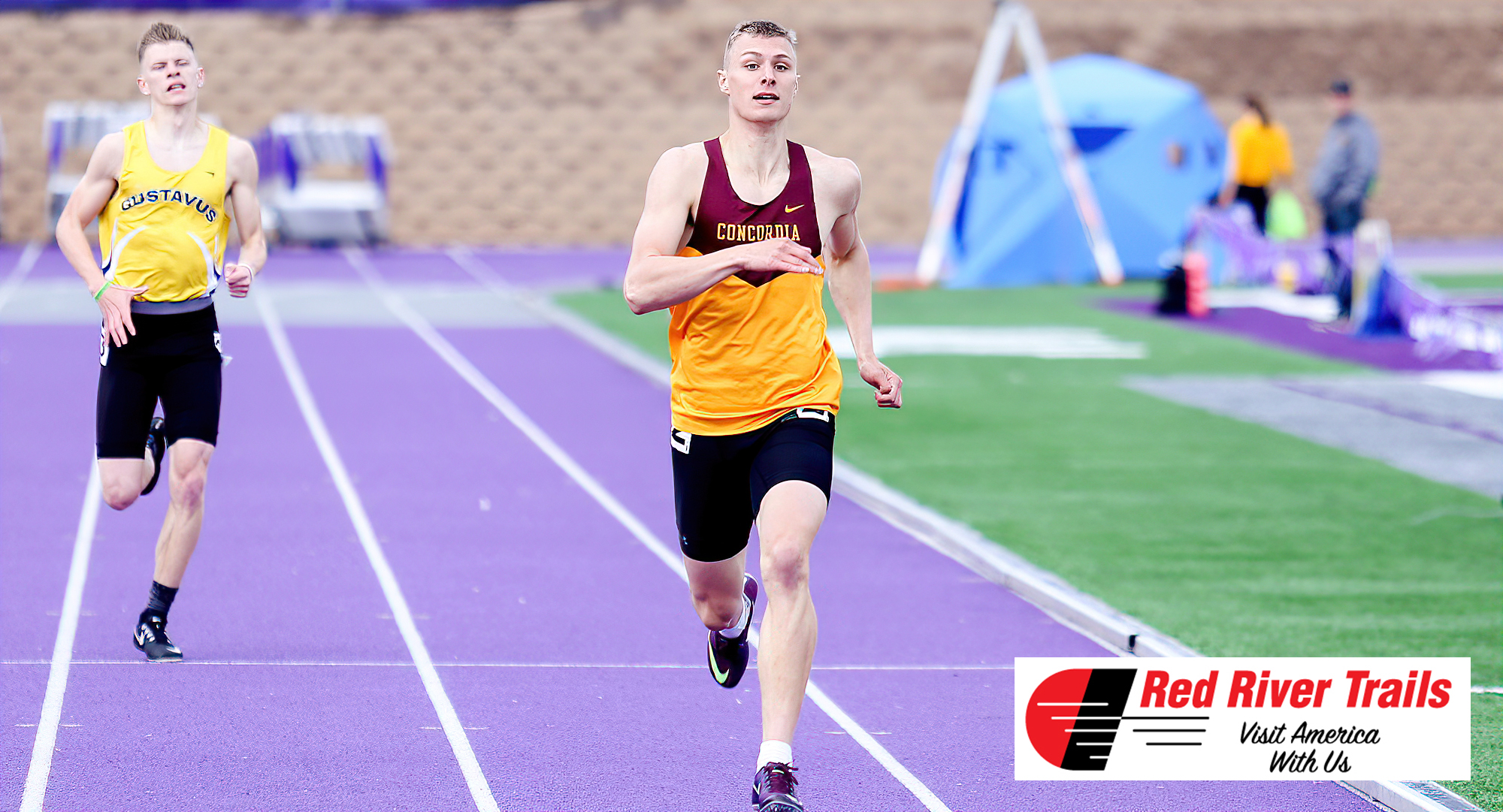 Junior Cal Wright won the 400 meters at the SJU Last-Minute Meet and posted the second fastest time in school history.