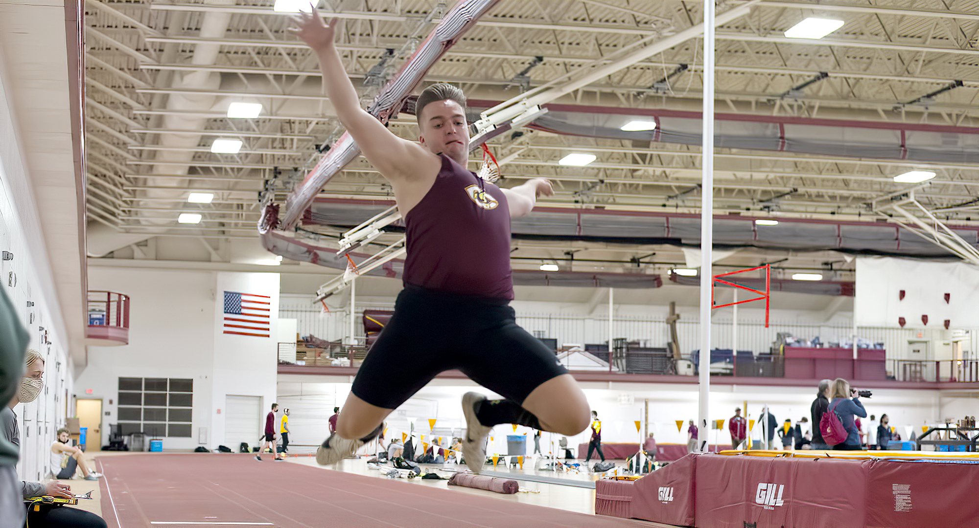Senior Zach Paustian improved by more than 150 points from his last decathlon at the 2019 MIAC Championship Meet in the 2021 opener at the SJU multi-event meet.