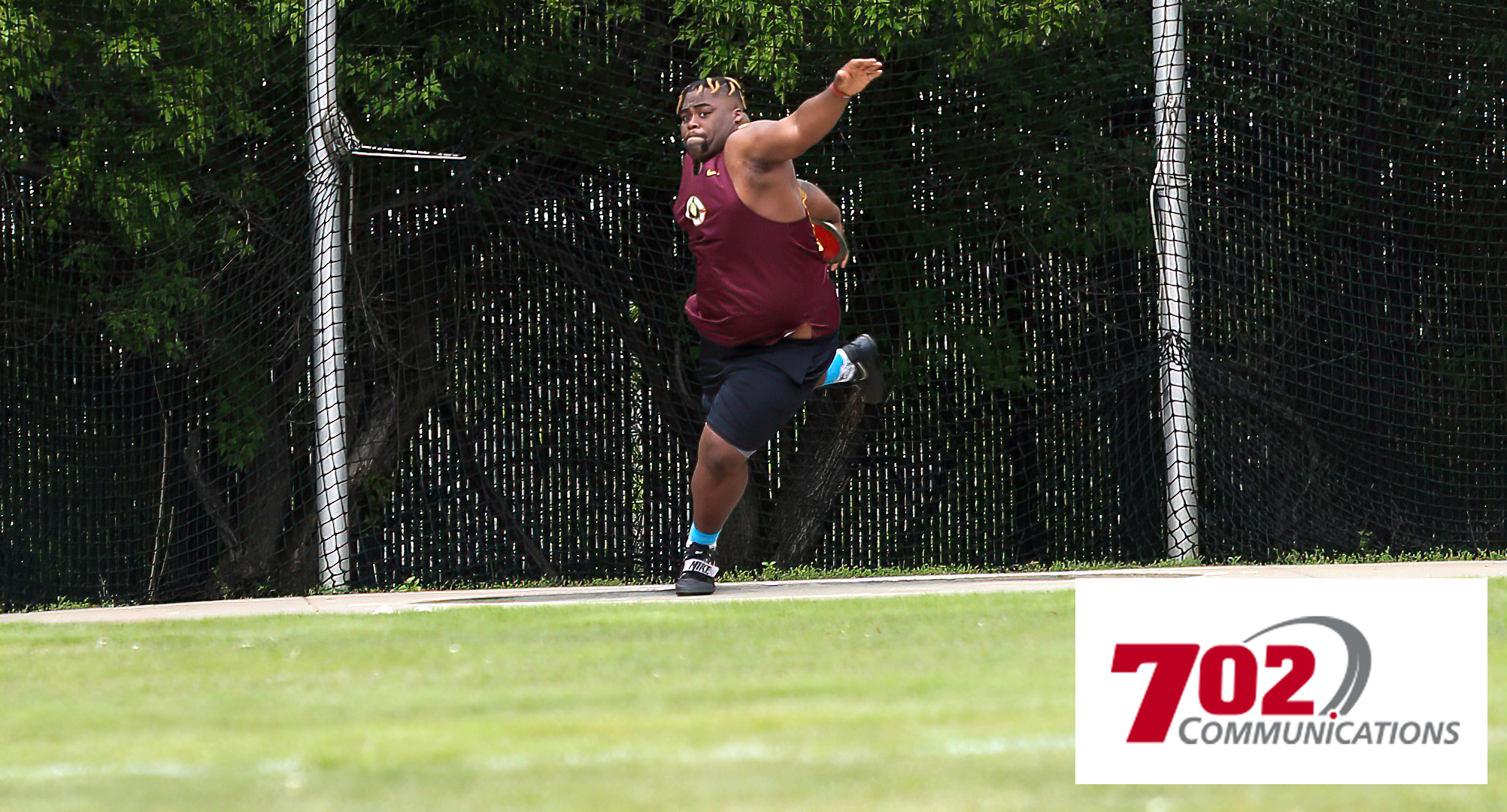 Freshman Cooper Folkestad was a part of four Cobbers to qualify for the finals in the discus at the MIAC Meet on Friday. Folkestad led the crew with a 3rd-place finish. (Photo courtesy of Nathan Lodermeier).