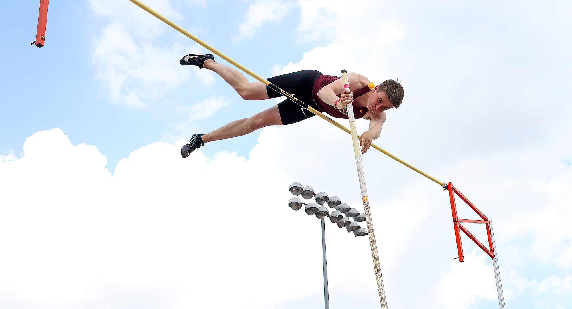 Junior Wade Rhonemus posted the third best mark in the MIAC in the pole vault this season when he went over 13-06.25 at the USD Invite.
