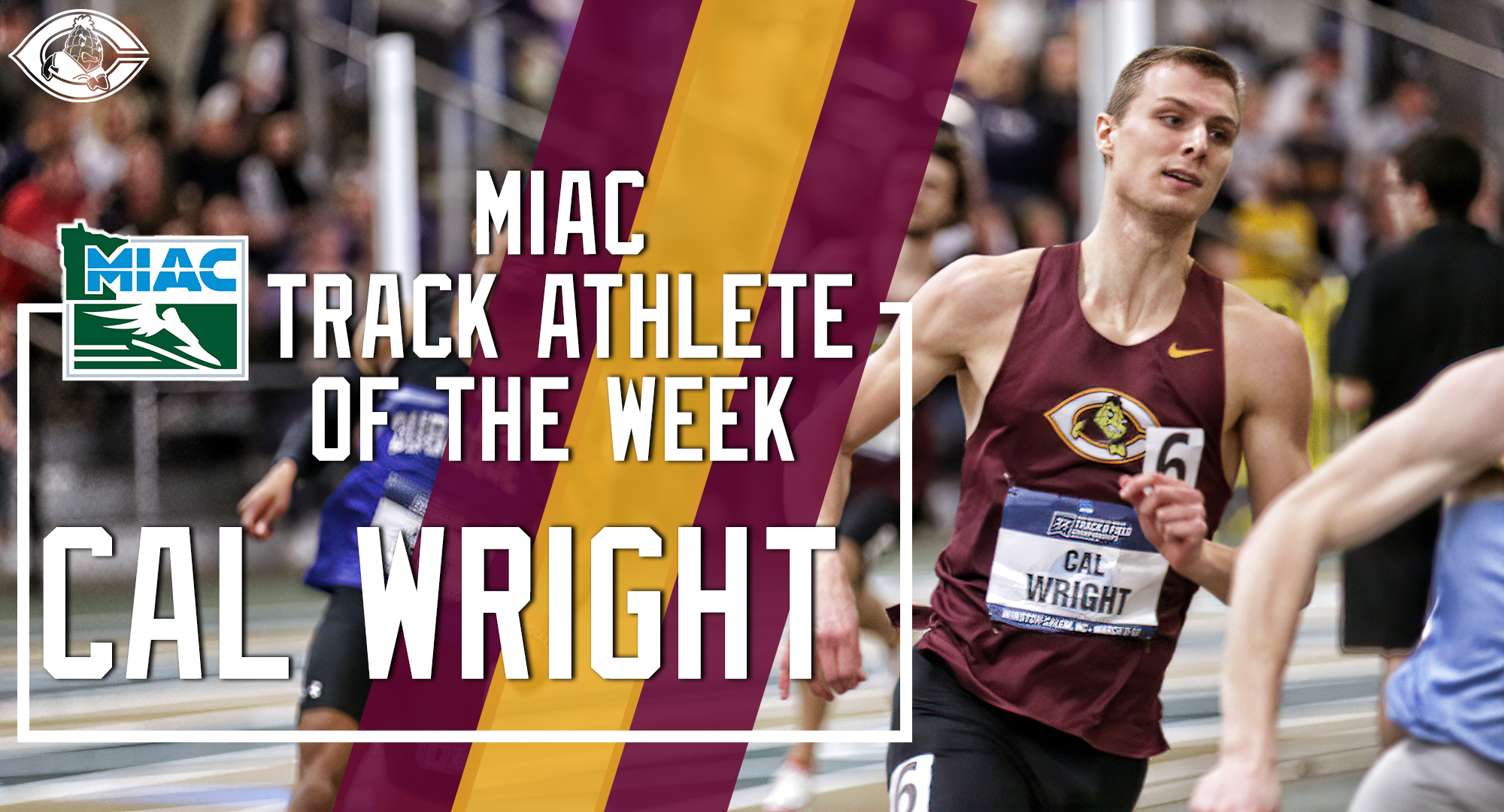 All-American Cal Wright was named the MIAC Men’s Track Athlete of the Week after breaking the 38-year-old school record in the 400 meters.